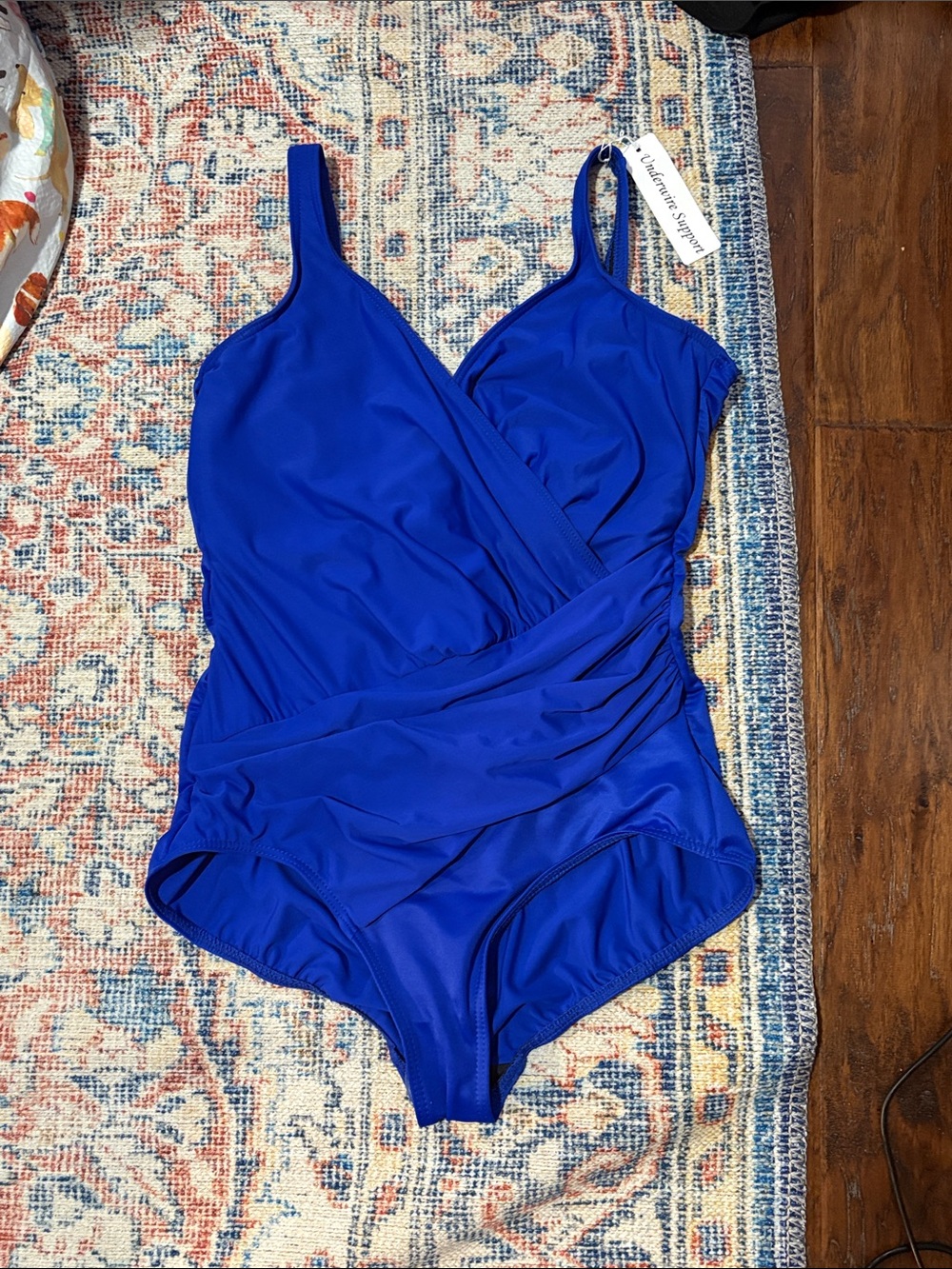 Miraclesuit Oceanus One Piece Swimsuit in Azul SZ 12DD NWOT - Picture 3 of 7
